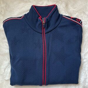 Newland Women's Medium “Ski VIP” Navy Jacket with red piping.
